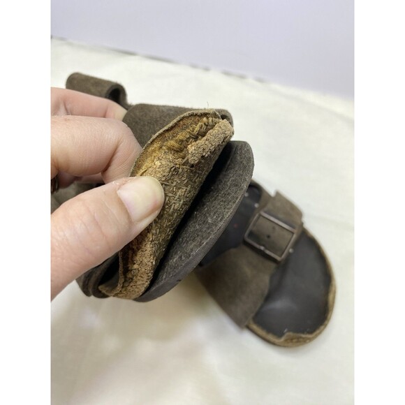 Birkenstock Women's Arizona Brown Soft Footbed Slide Sandals Parts Only Size 6 - Picture 8 of 10